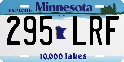 MN license plate 295LRF