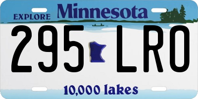 MN license plate 295LRO