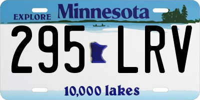 MN license plate 295LRV