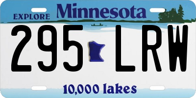 MN license plate 295LRW