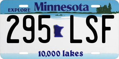 MN license plate 295LSF