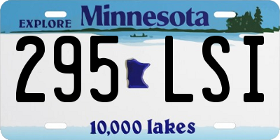 MN license plate 295LSI