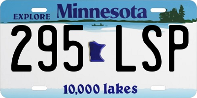 MN license plate 295LSP