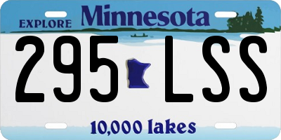 MN license plate 295LSS