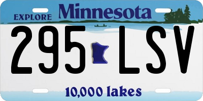 MN license plate 295LSV