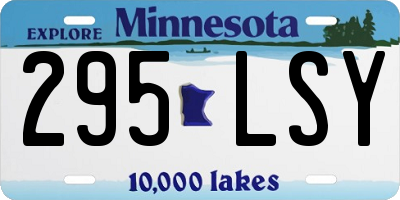 MN license plate 295LSY