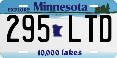 MN license plate 295LTD