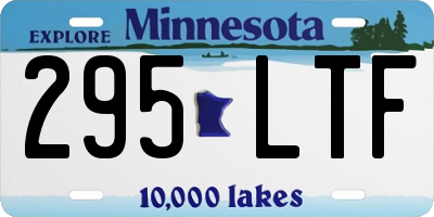 MN license plate 295LTF