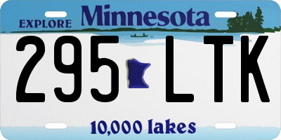 MN license plate 295LTK