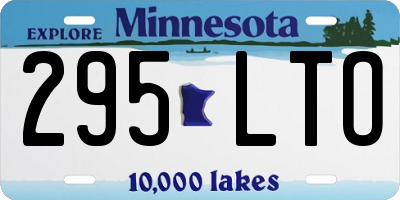 MN license plate 295LTO