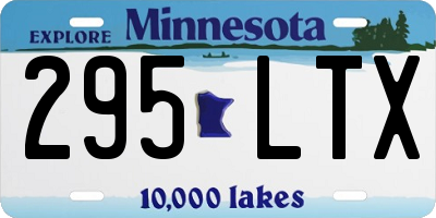 MN license plate 295LTX