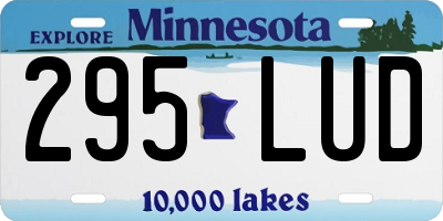MN license plate 295LUD