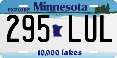 MN license plate 295LUL
