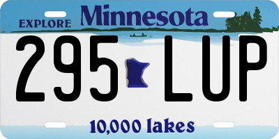 MN license plate 295LUP