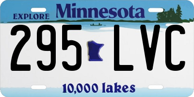 MN license plate 295LVC