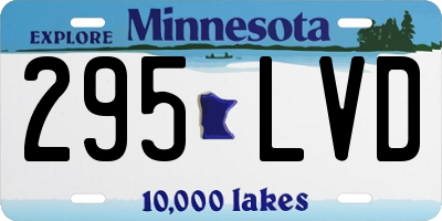 MN license plate 295LVD