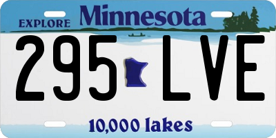 MN license plate 295LVE