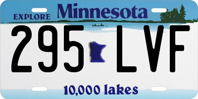 MN license plate 295LVF