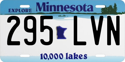 MN license plate 295LVN