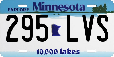 MN license plate 295LVS