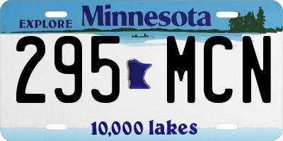 MN license plate 295MCN