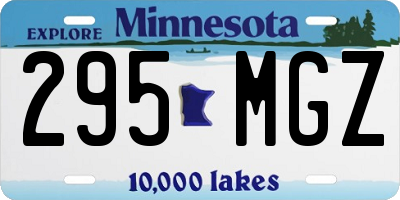 MN license plate 295MGZ