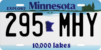 MN license plate 295MHY