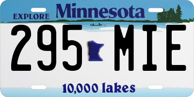 MN license plate 295MIE