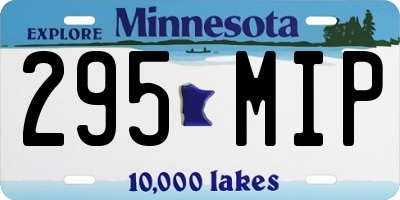 MN license plate 295MIP