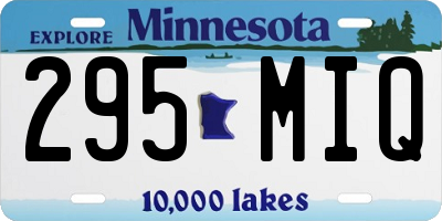 MN license plate 295MIQ