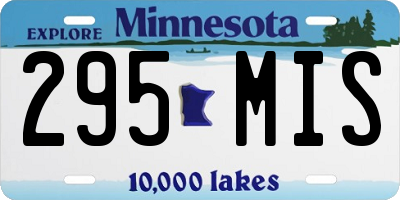 MN license plate 295MIS