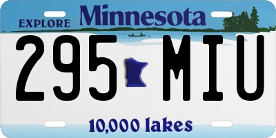 MN license plate 295MIU