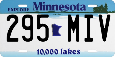 MN license plate 295MIV