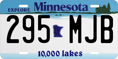 MN license plate 295MJB