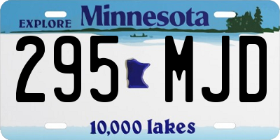MN license plate 295MJD