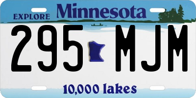 MN license plate 295MJM