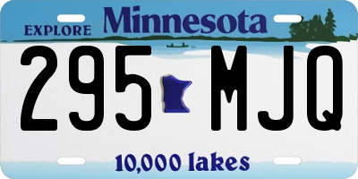 MN license plate 295MJQ