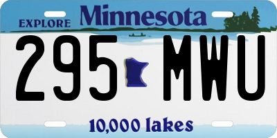 MN license plate 295MWU