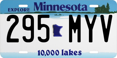 MN license plate 295MYV