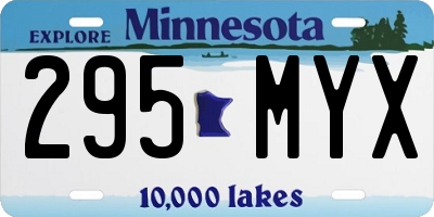 MN license plate 295MYX