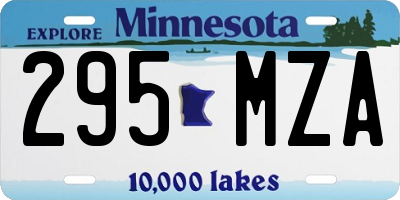 MN license plate 295MZA