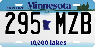 MN license plate 295MZB