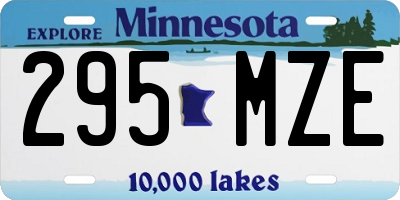 MN license plate 295MZE