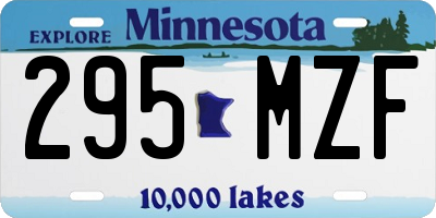 MN license plate 295MZF