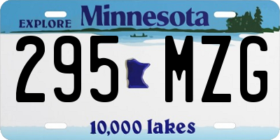 MN license plate 295MZG