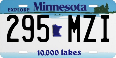 MN license plate 295MZI