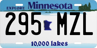 MN license plate 295MZL