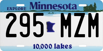 MN license plate 295MZM