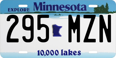 MN license plate 295MZN