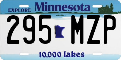 MN license plate 295MZP